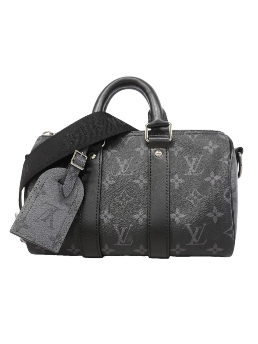 Louis Vuitton Handbag Monogram Eclipse Reverse Keepall Bandouliere 25 Black